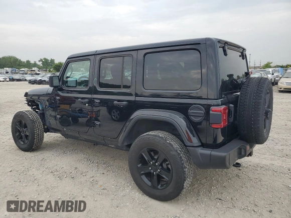 2021 Jeep Wrangler Unlimited Sahara Altitude with VIN 1C4HJXEGXMW671418, listed as a Copart auction lot 68116854 with 38,680 mi miles and Salvage title. Bid and sale history available at DreamBid. Image 2.