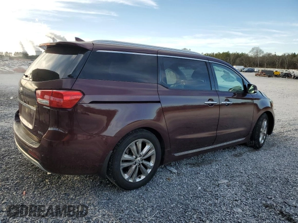 2016 Kia Sedona SX-L with VIN KNDME5C18G6145637, listed as a Copart auction lot 46602575 with 158,177 mi miles and Salvage Title. Bid and sale history available at carsss.com. Image 3.