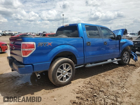 2014 Ford F-150 XL with VIN 1FTFW1CFXEKF54348, listed as a Copart auction lot 56034455 with 107,441 mi miles and Salvage title. Bid and sale history available at DreamBid. Image 3.