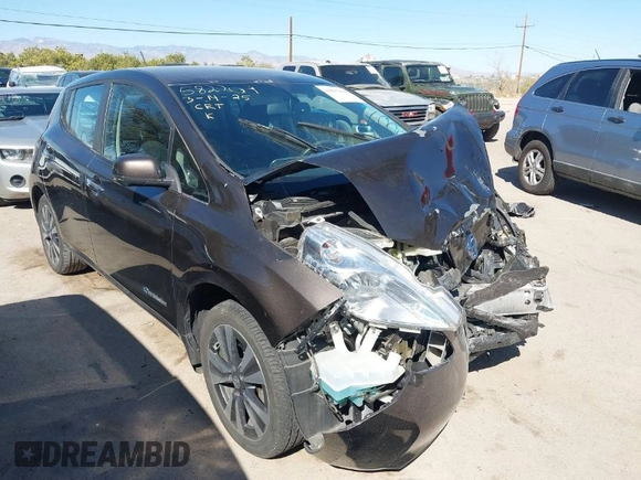 2016 Nissan LEAF SV with VIN 1N4BZ0CP5GC300798, listed as a IAAI auction lot 41837410 with 54,717 mi miles. Bid and sale history available at carsss.com. Image 1.