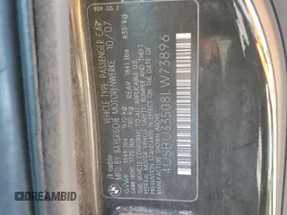 2008 BMW Z4 3.0i z VIN 4USBU33508LW73896, wystawiony jako Copart lot #87127914 z przebiegiem Nie podano mil oraz Czysty tytuł • Clean title. Historia ofert i sprzedaży dostępna na DreamBid. Obrazek 12.