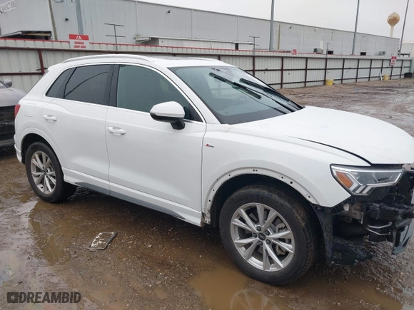 2023 Audi Q3 S line Premium with VIN WA1DECF35P1127797, listed as a IAAI auction lot 41353532 with 34,581 mi miles. Bid and sale history available at carsss.com. Image 13.