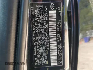 2012 Toyota Prius One with VIN JTDKDTB36C1502886, listed as a Copart auction lot 52687805 with Not Provided miles and Salvage Title. Bid and sale history available at carsss.com. Image 14.