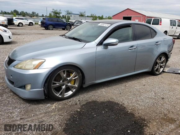 2008 Lexus IS 350 with VIN JTHBE262X82015702, listed as a Copart auction lot 58663435 with Not provided miles and Salvage title. Bid and sale history available at DreamBid. Image 1.