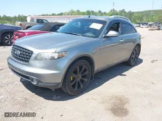 2005 Infiniti FX35 with VIN JNRAS08U45X107511, listed as a IAAI auction lot 42039129 with 255,664 mi miles. Bid and sale history available at carsss.com. Image 2.