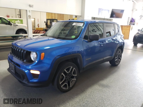 2020 Jeep Renegade Jeepster with VIN ZACNJBAB4LPL94385, listed as a Copart auction lot 60174205 with 61,330 mi miles and Clean title. Bid and sale history available at DreamBid. Image 1.