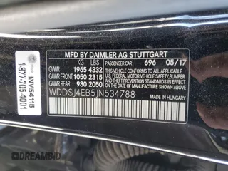 2018 Mercedes-Benz CLA 250 with VIN WDDSJ4EB5JN534788, listed as a Copart auction lot 39629904 with 59,577 mi miles and . Bid and sale history available at DreamBid. Image 14.