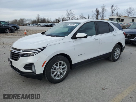 2022 Chevrolet Equinox LT with VIN 3GNAXKEV6NL309974, listed as a Copart auction lot 48933985 with 35,563 mi miles and Salvage Title. Bid and sale history available at DreamBid. Image 1.