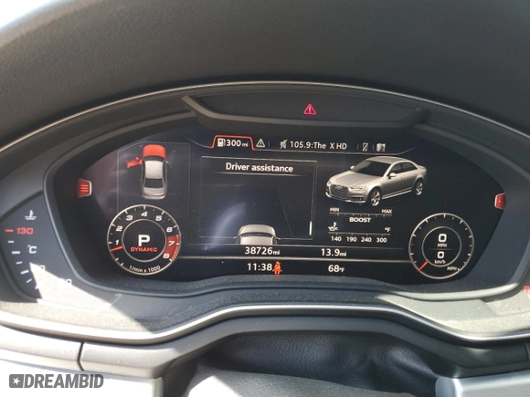 2018 Audi S4 Prestige with VIN WAUC4AF46JA001485, listed as a Copart auction lot 68178603 with 38,726 mi miles. Bid and sale history available at carsss.com. Image 9.