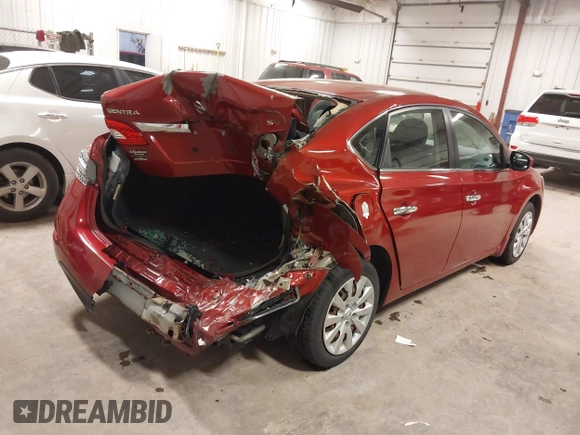 2014 Nissan Sentra S with VIN 3N1AB7AP6EY285452, listed as a IAAI auction lot 41514976 with 77,762 mi miles and . Bid and sale history available at carsss.com. Image 4.