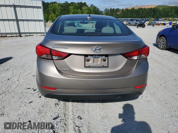 2015 Hyundai Elantra SE with VIN 5NPDH4AE2FH592573, listed as a Copart auction lot 59092025 with 62,870 mi miles and Salvage title. Bid and sale history available at DreamBid. Image 6.