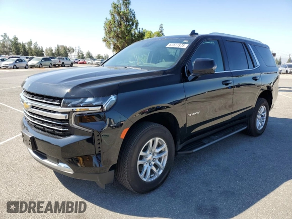 2023 Chevrolet Tahoe LT with VIN 1GNSKNKD5PR262044, listed as a Copart auction lot 63127975 with 34,333 mi miles and Salvage title. Bid and sale history available at DreamBid. Image 1.