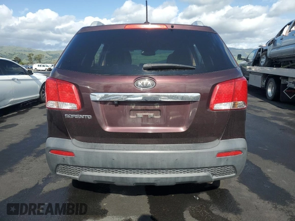 2012 Kia Sorento LX with VIN 5XYKT3A65CG303682, listed as a Copart auction lot 51541035 with 125,886 mi miles and Salvage Title. Bid and sale history available at DreamBid. Image 6.