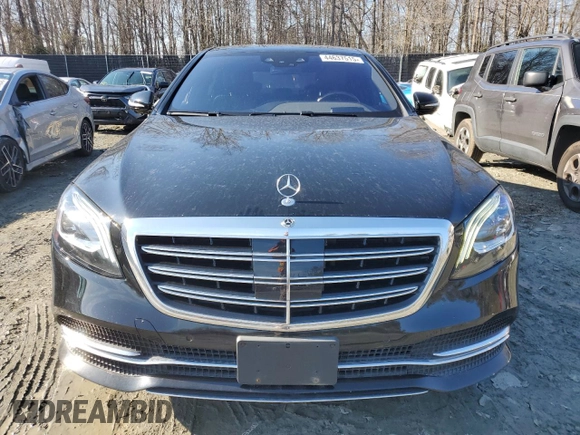 2018 Mercedes-Benz S 560 with VIN WDDUG8GB4JA369092, listed as a Copart auction lot 44637515 with 55,409 mi miles and Salvage Title. Bid and sale history available at carsss.com. Image 5.