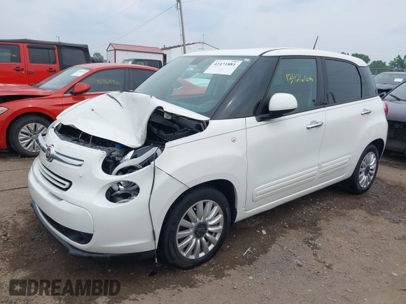 2014 FIAT 500L Easy with VIN ZFBCFABH8EZ002444, listed as a IAAI auction lot 42471881 with 134,266 mi miles and . Bid and sale history available at DreamBid. Image 2.