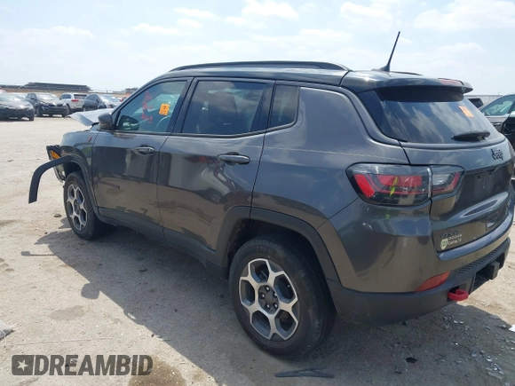 2022 Jeep Compass Trailhawk with VIN 3C4NJDDBXNT157230, listed as a IAAI auction lot 42046292 with Not provided miles and . Bid and sale history available at DreamBid. Image 3.
