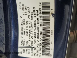 2013 Honda Accord LX z VIN 1HGCR2F33DA183606, wystawiony jako Copart lot #50938905 z przebiegiem 314 379 mil mil oraz Szkoda całkowita • Salvage title. Historia ofert i sprzedaży dostępna na DreamBid. Obrazek 14.