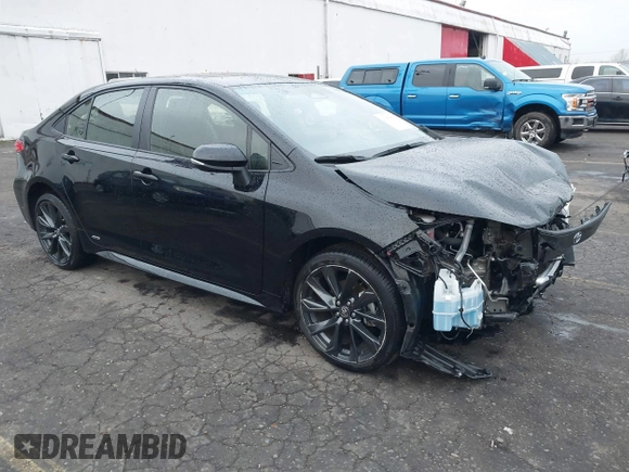2024 Toyota Corolla Hybrid LE with VIN JTDBDMHE8RJ006446, listed as a IAAI auction lot 41355856 with 25,644 mi miles. Bid and sale history available at carsss.com. Image 1.