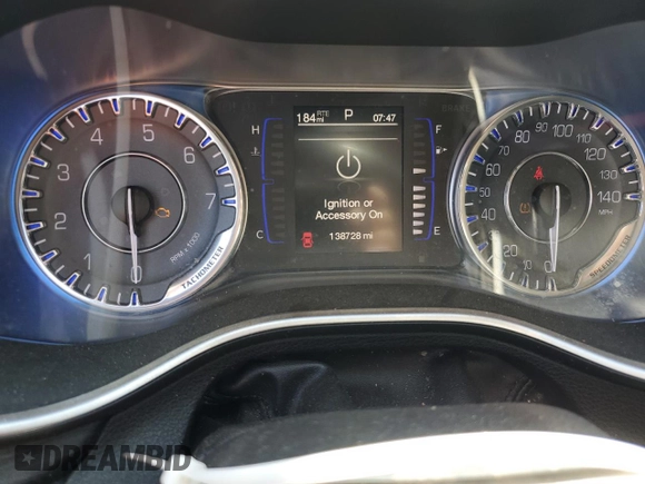 2015 Chrysler 200 Limited with VIN 1C3CCCAG7FN714323, listed as a Copart auction lot 52124485 with 138,728 mi miles and Clean Title. Bid and sale history available at carsss.com. Image 9.