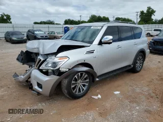 2018 Nissan Armada SL z VIN JN8AY2ND3JX003346, wystawiony jako Copart lot #58385515 z przebiegiem 54 262 mil mil oraz Szkoda całkowita • Salvage title. Historia ofert i sprzedaży dostępna na DreamBid. Obrazek 1.