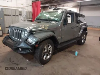 2022 Jeep Wrangler Unlimited Sahara with VIN 1C4HJXENXNW251089, listed as a IAAI auction lot 41728817 with 48,438 mi miles and . Bid and sale history available at DreamBid. Image 17.