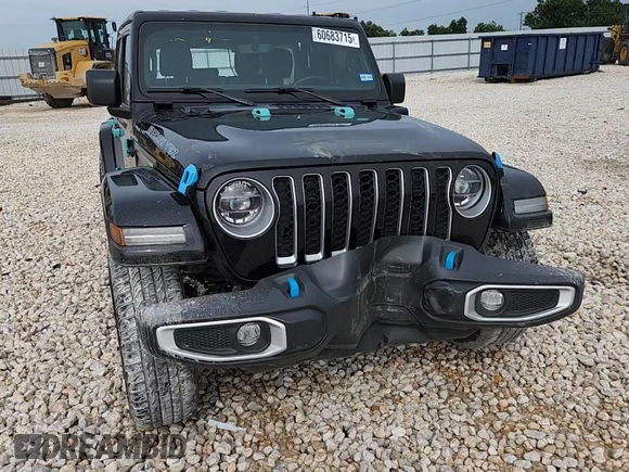 2022 Jeep Wrangler Unlimited Sahara with VIN 1C4JJXP61NW170425, listed as a Copart auction lot 60683715 with 51,847 mi miles and Salvage title. Bid and sale history available at DreamBid. Image 14.