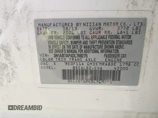 2013 Nissan Sentra SV with VIN 3N1AB7AP4DL769275, listed as a IAAI auction lot 42098621 with 121,828 mi miles. Bid and sale history available at carsss.com. Image 9.