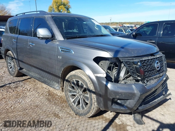 2019 Nissan Armada SL z VIN JN8AY2ND9KX009685, wystawiony jako IAAI lot #40892639 z przebiegiem 121 304 mil mil oraz . Historia ofert i sprzedaży dostępna na DreamBid. Obrazek 1.