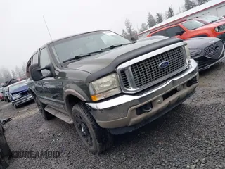 2002 Ford Excursion Limited с VIN 1FMNU43S02ED21911, выставлен на аукционе IAAI как лот 41318676 с пробегом 423 528 миль миль и . История ставок и продаж доступна на DreamBid. Изображение 1.