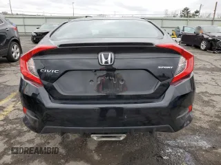 2019 Honda Civic Sport with VIN 2HGFC2F80KH567335, listed as a Copart auction lot 52852995 with 58,253 mi miles and Salvage Title. Bid and sale history available at DreamBid. Image 6.