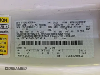 2020 Ford F-250 XL с VIN 1FT7X2B67LEC53718, выставлен на аукционе IAAI как лот 42743536 с пробегом 140 856 миль миль и . История ставок и продаж доступна на DreamBid. Изображение 17.