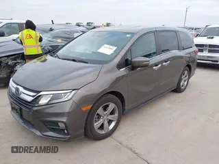 2018 Honda Odyssey EX-L with VIN 5FNRL6H75JB044789, listed as a IAAI auction lot 41625002 with 58,033 mi miles and . Bid and sale history available at DreamBid. Image 17.