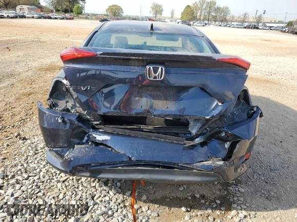 2017 Honda Civic Sedan EX-T with VIN 2HGFC1F34HH631304, listed as a Copart auction lot 51112545 with 176,670 mi miles and Salvage Title. Bid and sale history available at carsss.com. Image 6.