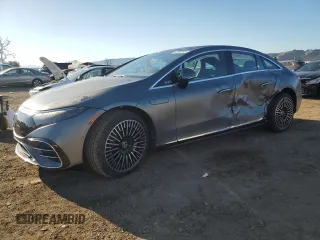 2022 Mercedes-Benz EQS with VIN W1KCG2DB0NA008557, listed as a Copart auction lot 42985905 with 21,537 mi miles and Salvage Title. Bid and sale history available at carsss.com. Image 1.