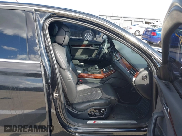 2013 Audi S8 with VIN WAUD2AFD6DN021372, listed as a IAAI auction lot 41983495 with 159,832 mi miles. Bid and sale history available at carsss.com. Image 5.