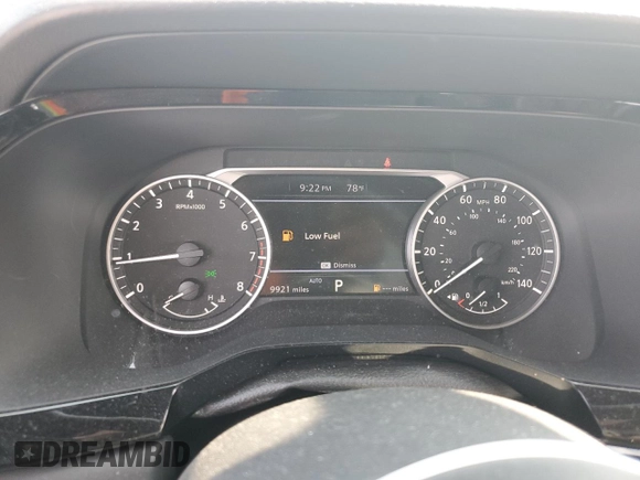 2024 Nissan Pathfinder Rock Creek with VIN 5N1DR3BD6RC274142, listed as a Copart auction lot 59990055 with 9,921 mi miles and Salvage title. Bid and sale history available at DreamBid. Image 9.