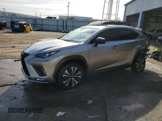 2018 Lexus NX with VIN JTJBARBZ8J2175024, listed as a Copart auction lot 44782455 with 33,316 mi miles and Salvage Title. Bid and sale history available at carsss.com. Image 1.