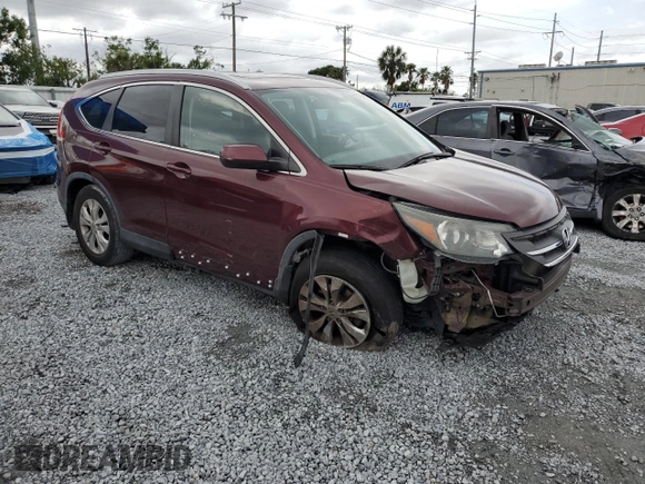 2012 Honda CR-V EX-L with VIN 5J6RM3H78CL042752, listed as a Copart auction lot 52116865 with 74,281 mi miles and Salvage Title. Bid and sale history available at carsss.com. Image 4.