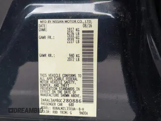 2016 Nissan Altima S with VIN 1N4AL3AP8GC280886, listed as a IAAI auction lot 42027108 with 119,687 mi miles and . Bid and sale history available at DreamBid. Image 9.