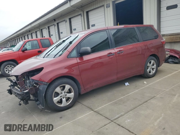 2015 Toyota Sienna L with VIN 5TDZK3DC5FS634370, listed as a Copart auction lot 63488005 with 115,815 mi miles and Salvage title. Bid and sale history available at DreamBid. Image 1.