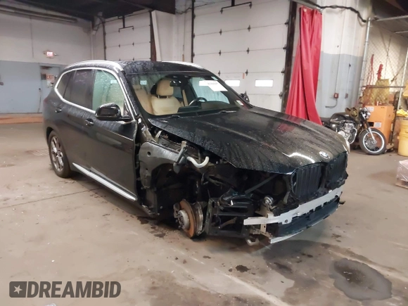 2021 BMW X3 xDrive30i with VIN 5UXTY5C09M9E77981, listed as a IAAI auction lot 41965697 with 61,723 mi miles and . Bid and sale history available at DreamBid. Image 1.