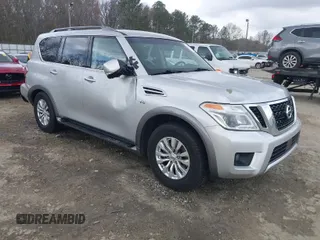 2017 Nissan Armada SV with VIN JN8AY2NC3H9505733, listed as a IAAI auction lot 41718132 with 148,084 mi miles. Bid and sale history available at carsss.com. Image 1.
