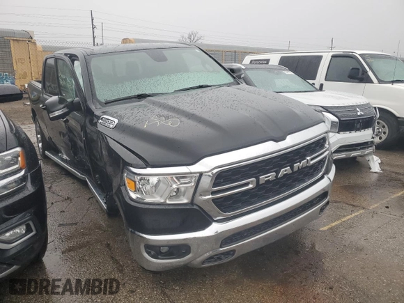 2022 Ram 1500 Big Horn with VIN 1C6SRFMTXNN142413, listed as a Copart auction lot 45535815 with 23,082 mi miles and Clean title. Bid and sale history available at DreamBid. Image 4.