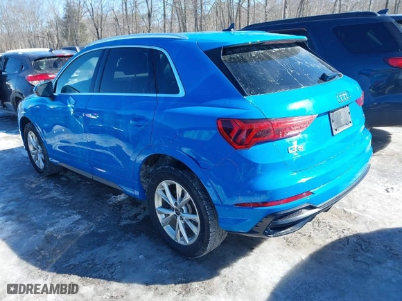 2022 Audi Q3 S line Premium Plus with VIN WA1EECF33N1149525, listed as a IAAI auction lot 41623465 with 76,971 mi miles. Bid and sale history available at carsss.com. Image 3.