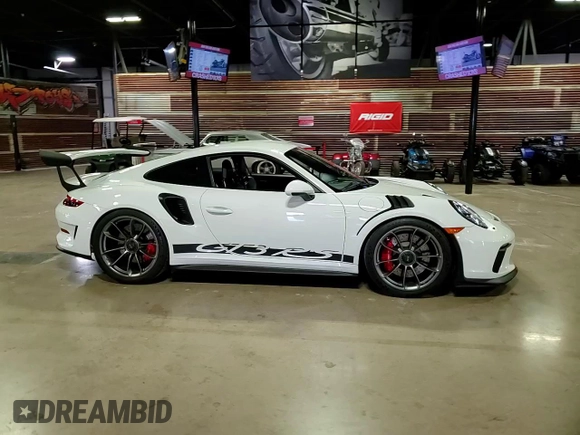 2019 Porsche 911 GT3 RS with VIN WP0AF2A94KS165326, listed as a Copart auction lot 76881844 with 9,991 mi miles and Salvage Title. Bid and sale history available at DreamBid. Image 20.