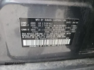 2018 Subaru Outback Premium with VIN 4S4BSACC4J3348765, listed as a Copart auction lot 60743655 with 89,694 mi miles and Salvage title. Bid and sale history available at DreamBid. Image 12.