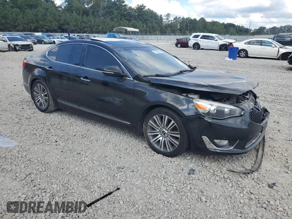 2014 Kia Cadenza Premium with VIN KNALN4D75E5132210, listed as a Copart auction lot 71395584 with 134,266 mi miles and Salvage Title. Bid and sale history available at carsss.com. Image 4.