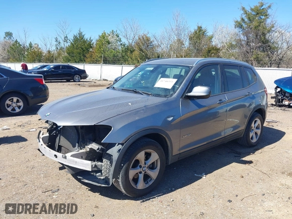2011 BMW X3 28i with VIN 5UXWX5C50BL707917, listed as a IAAI auction lot 41740355 with 153,240 mi miles. Bid and sale history available at carsss.com. Image 2.