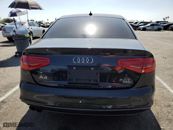2014 Audi A4 Premium Plus with VIN WAUFFAFL4EN026575, listed as a Copart auction lot 56953344 with 85,533 mi miles and Salvage Title. Bid and sale history available at carsss.com. Image 6.