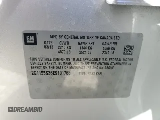 2014 Chevrolet Impala LTZ with VIN 2G1155S36E9101768, listed as a Copart auction lot 46809825 with 158,063 mi miles and Salvage Title. Bid and sale history available at DreamBid. Image 13.